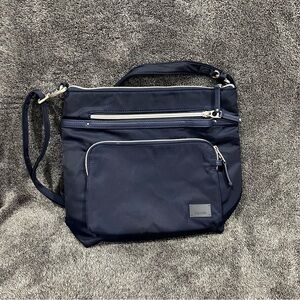 Pacsafe Crossbody Organizer Bag Anti-Theft RFID Adjustable Straps Navy Unisex